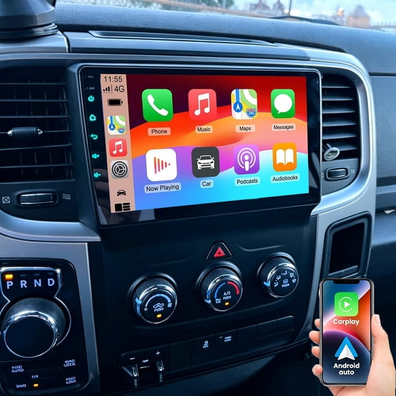Gsuatey Android 13 Car Radio for Dodge Ram1500 2500 3500 2013-2019 with Wireless CarPlay Android Auto, 9 Inch Stereo with GPS/FM/WiFi/USB/SWC Backup Camera