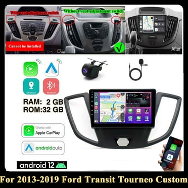 Android 13 Car Stereo for Ford Transit 2013-2019 with Wireless Apple Carplay Android Auto, 9'' HD Touchscreen Car Radio with WiFi/GPS,Bluetooth,FM/RDS,SWC+Backup Camera