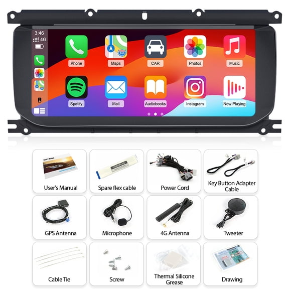 Android 13 Car Stereo GPS Navigation for Land Rover Range Rover Vouge 2012-2016 with Wireless Carplay Android Auto Dual System 10.25in Touchscreen Car Radio Player with Bluetooth Wifi