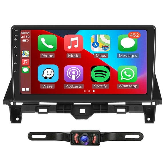 Android 13 Car Stereo for Honda Accord 2008 2009 2010 2011 2012 2013 10.1 Inch Touch Screen 2G+32G CarPlay Android Auto Car Radio Bluetooth GPS Navigation HiFi WiFi FM SWC Backup Camera MIC