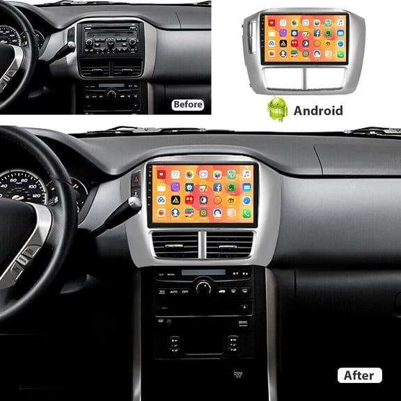 Android 13 Car Stereo Radio GPS Navigation 2+64G for Honda Pilot 2006-2008 Support Wireless Carplay Android Auto 9in Car Radio with Bluetooth WiFi FM/RDS SWC + 4Led Backup Camera