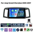 thumbnail image 1 of Android 13 Car Stereo Radio for Jeep Grand Cherokee 2004-2007, 10inch Car Multifunctional Player Support Carplay Android Auto GPS Navigation WIFI Bluetooth Radio SWC Rear Camera 2G RAM + 32G ROM,Black, 1 of 4