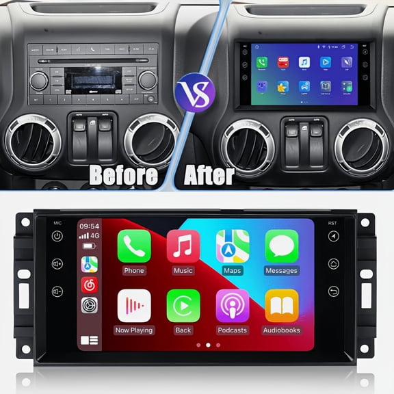 Android 13 Car Stereo Radio for Jeep for Liberty 2008-2011, 7 Inch Touch Screen, Wireless CarPlay Android Auto, GPS Navigation, Bluetooth WiFi FM, -High-Speed 2GB RAM 32GB ROM
