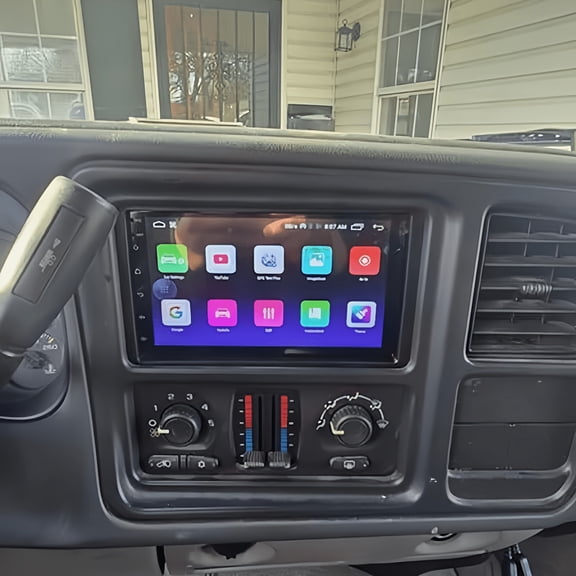 Android 13 Car Stereo for Chevy Silverado Crew Cab 2003-20062G+32G Wireless CarPlay Android Auto GPS Navigation Head Unit with AHD Camera & Mic