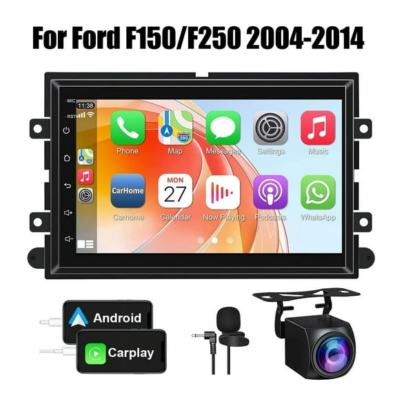 Android 13 Car Stereo for Ford F150/F250 2004-2014, 7-Inch IPS Touch Screen Car Radio with Wireless Carplay/Android Auto, GPS, WiFi, Bluetooth, 2+32G