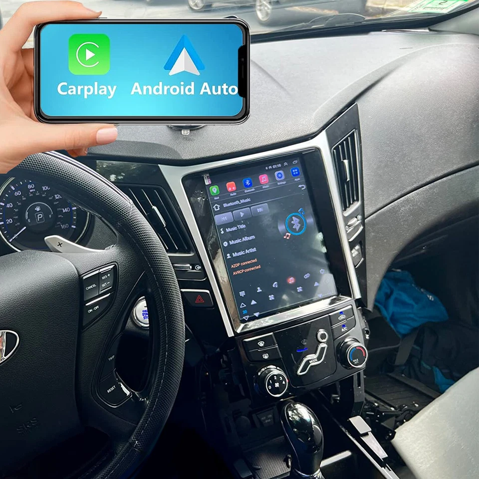 Android 13 Car Stereo for Hyundai Sonata 8th Gen 2011-2015, 9.7Inch Touchscreen, Built-in Wireless CarPlay & Android Auto, GPS, 2GB+32GB, AHD Camera