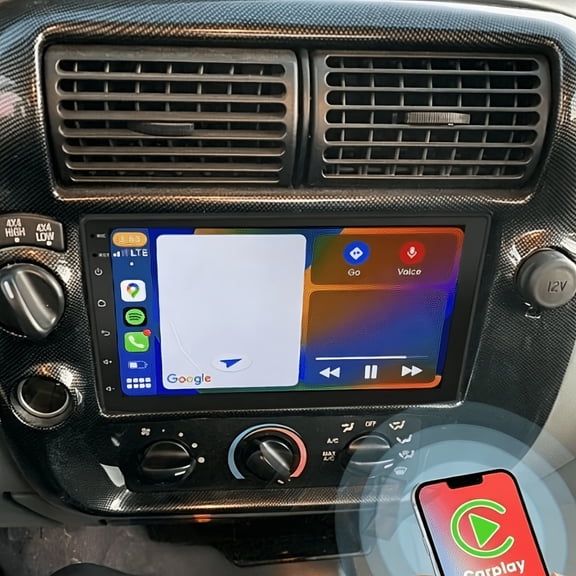 Android 13 Car Stereo for Mazda B-series Trucks 1999-2009 2G+32G Wireless CarPlay Android Auto GPS Navigation Head Unit with AHD Camera & Mic