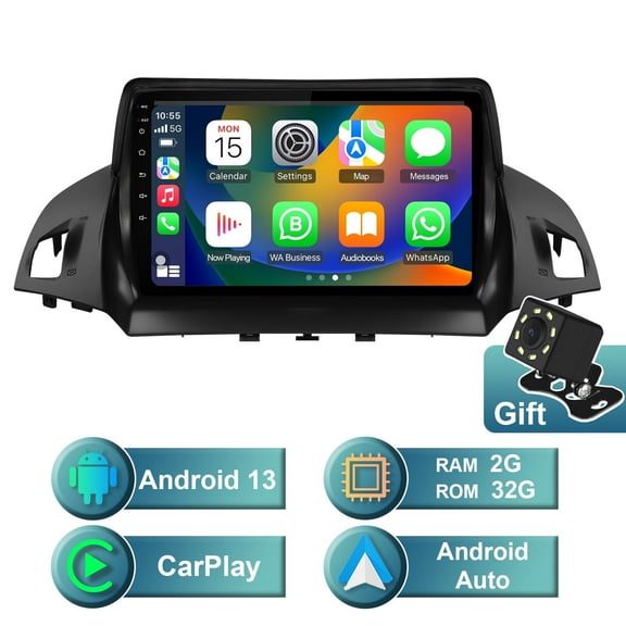 Android 13 Car radio for Ford Escape 2013-2016 Multimedia Stereo Wireless Carplay Android Auto Autoradio Navigation GPS WIFI Mirror link Camera FM BT 2+32GB