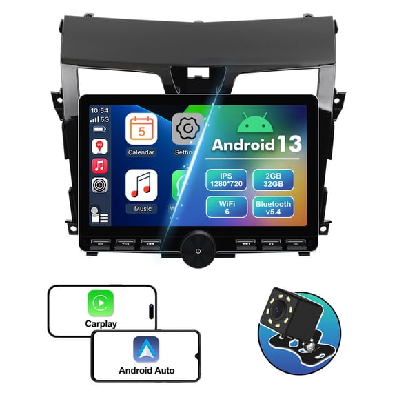 Android 13 Car radio with Functional Button for Nissan Altima 2013-2015 Multimedia Stereo Wireless Carplay Android Auto Autoradio Navigation GPS WIFI Mirror link Camera FM BT 2+32G