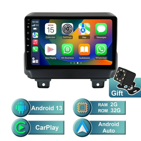 Android 13 Car radio for Jeep Wrangler JL Gladiator 2018-2021 Multimedia Stereo Wireless Carplay Android Auto Autoradio Navigation GPS WIFI Mirror link Camera FM BT 2+32GB
