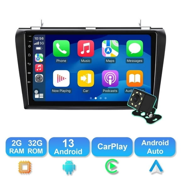 Android 13 Car radio for Mazda 3 2004-2009 Multimedia Stereo Wireless Carplay Android Auto Autoradio Navigation GPS WIFI Mirror link Camera FM BT 2+32G