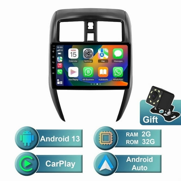 Android 13 Car radio for Nissan Versa Sedan 2015-2019 Multimedia Stereo Wireless Carplay Android Auto Autoradio Navigation GPS WIFI Mirror link Camera FM BT 2+32G