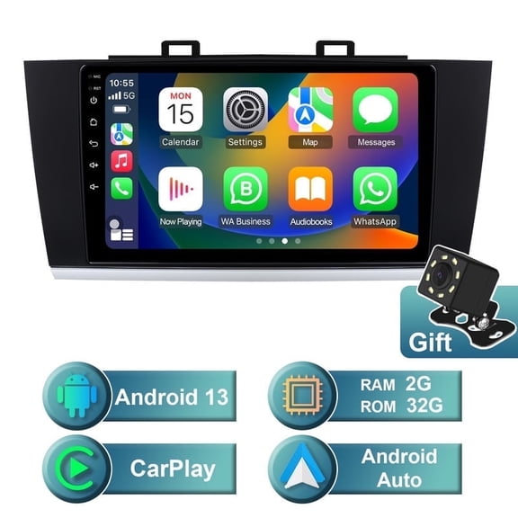 Android 13 Car radio for Subaru Outback Legacy 2015-2018 Multimedia Stereo Wireless Carplay Android Auto Autoradio Navigation GPS WIFI Mirror link Camera FM BT 2+32G