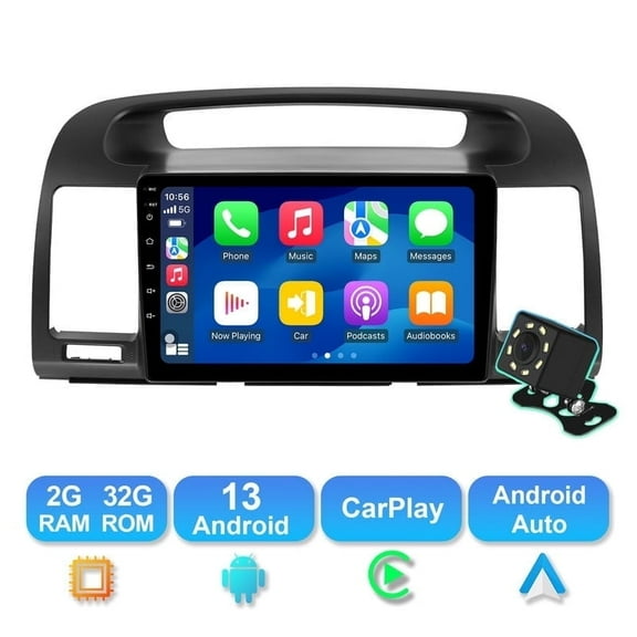 Android 13 Car radio for Toyota Camry 2000-2006 Multimedia Stereo Wireless Carplay Android Auto Autoradio Navigation GPS WIFI Mirror link Camera FM BT 2+32G