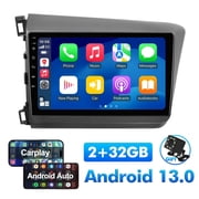 Android 13 Car radio for Honda Civic 2012-2015 Multimedia Stereo Wireless Carplay Android Auto