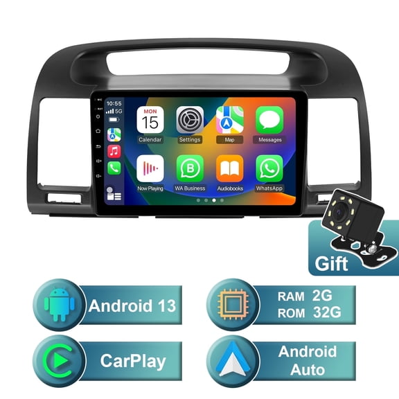 Android 13 Car radio for Toyota Camry 2000-2006 Multimedia Stereo Wireless Autoradio Carplay Navigation GPS WIFI Mirror link Camera FM 2+32GB