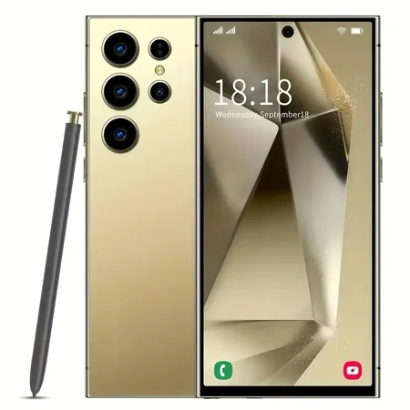 Android 13 Smartphone - 6.8"HD Display, 6000mAh Battery, Built- in Stylus Pen, Unlocked Cell Phone For Global Use,8GB+256GB (Gold)