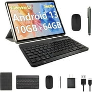 YQSavior CP20 10.1 10GB RAM 64GB ROM 1.8GHz Quad-core Processor Android 13 2 in 1 Wifi Tablet, Black