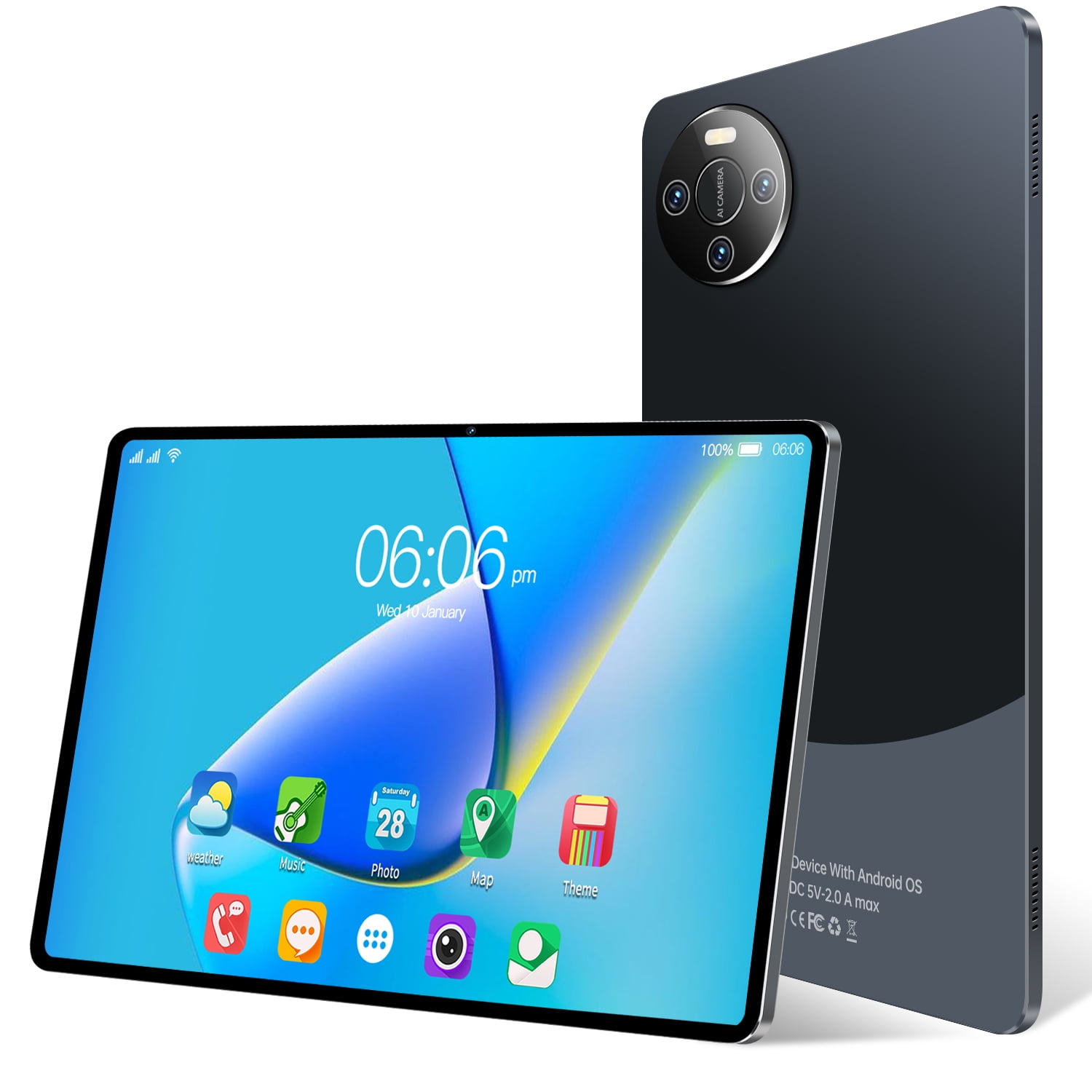 Android 13 Tablet 10.1 inch HD Smart 2-in-1 Tablets Octa Core Processor ...