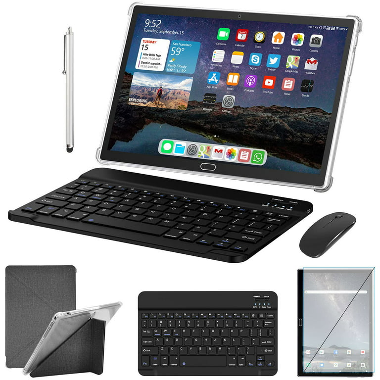 Android 11 Tablet,2 in 1 Tablet with Keyboard and Pen, 10 inch