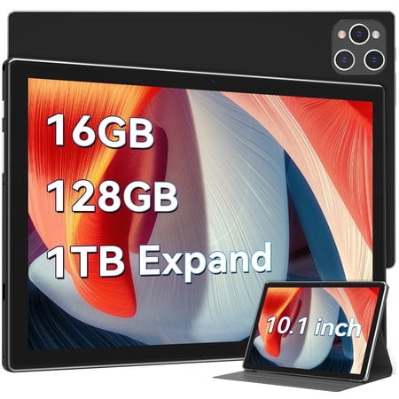 Android 13 Tablet,5G Wi-Fi Tablet with 128GB ROM+16(8+8)GB RAM,10.1 inch Tablet with Case,Octa-Core Processor,1TB Expandable,Dual 13MP+5MP Camera,WiFi,Bluetooth,GPS,IPS FHD Screen,2024 Latest Tablet