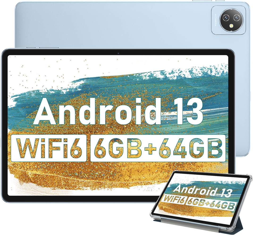 Blackview Tablet Android 12 Tab 8 WiFi Tablets 10.1 Inch 7GB(4+3 Expand)  RAM+64GB/1TB ROM Quad Core Processor 6580mAh 1280×800 HD+IPS Display  13MP+8MP