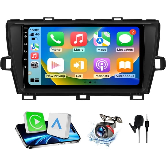 Android 13 Upgrade Car Stereo Radio Compatible with Toyota Prius 2010 2011 2012 2013 2014 2015 Carplay Android Auto, 9 Inch Touchscreen Head Unit Bluetooth GPS SWC RCA Back Camera