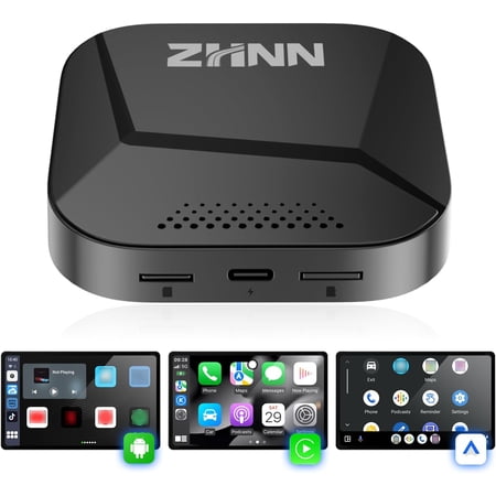 Android 13 Wireless Carplay AI Box, 4GB+64GB Multimedia Video Box Smart Carplay Android Auto AI Box 8 Core, Support MirrorlinkSIM/TF Card, for OEM Wired CarPlayCars