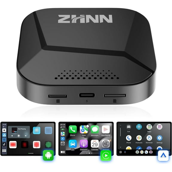 Android 13 Wireless Carplay AI Box, 4GB+64GB Multimedia Video Box Smart Carplay Android Auto AI Box 8 Core, Support MirrorlinkSIM/TF Card, for OEM Wired CarPlayCars