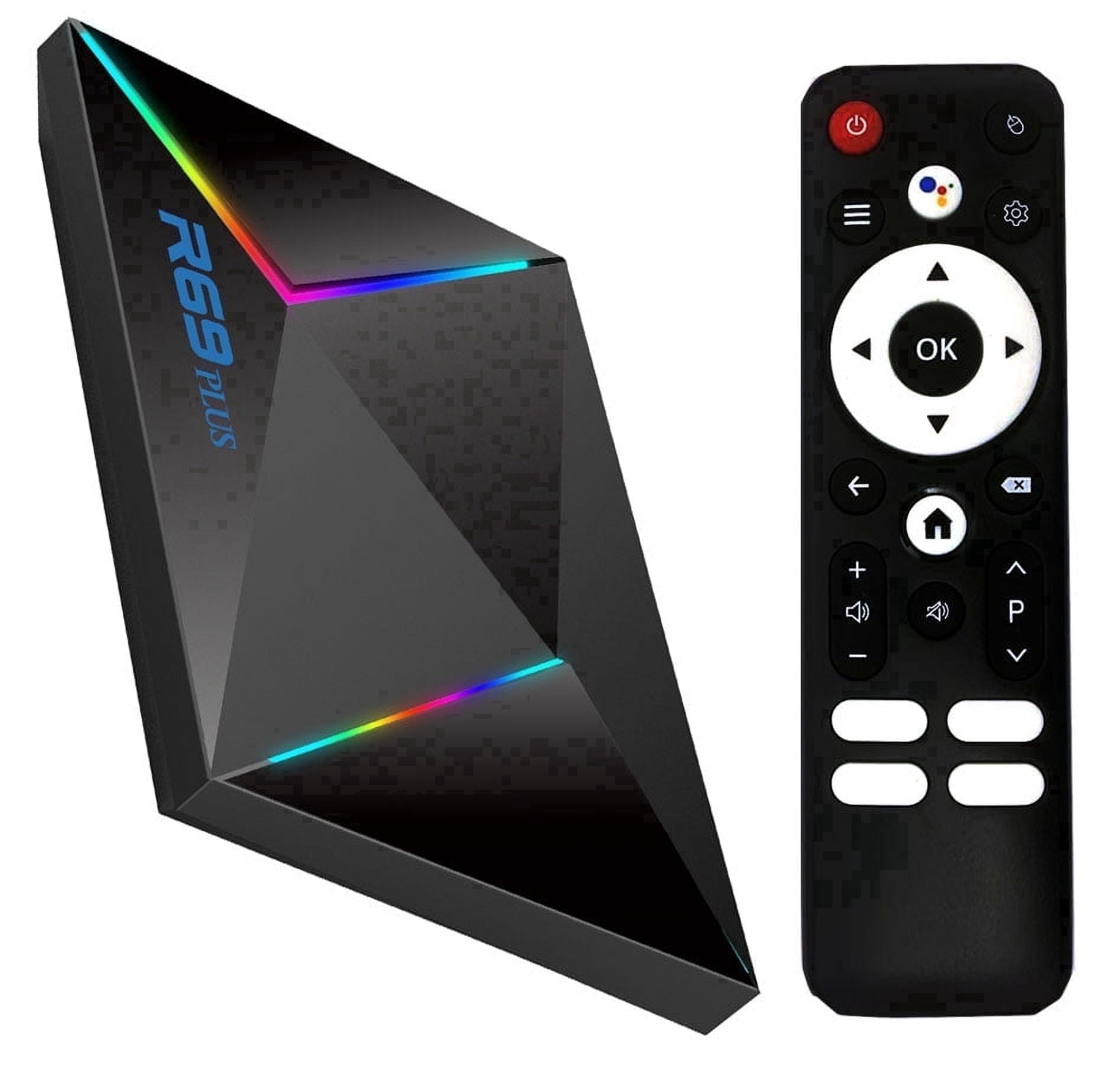 Android 14.0 TV Box R69 Plus H728 con 4GB RAM 64GB ROM 8K Ultra HD H.265 WiFi Doble Banda BT 5.0 Media Box 2.4/5Ghz WiFi 6 1000M LAN