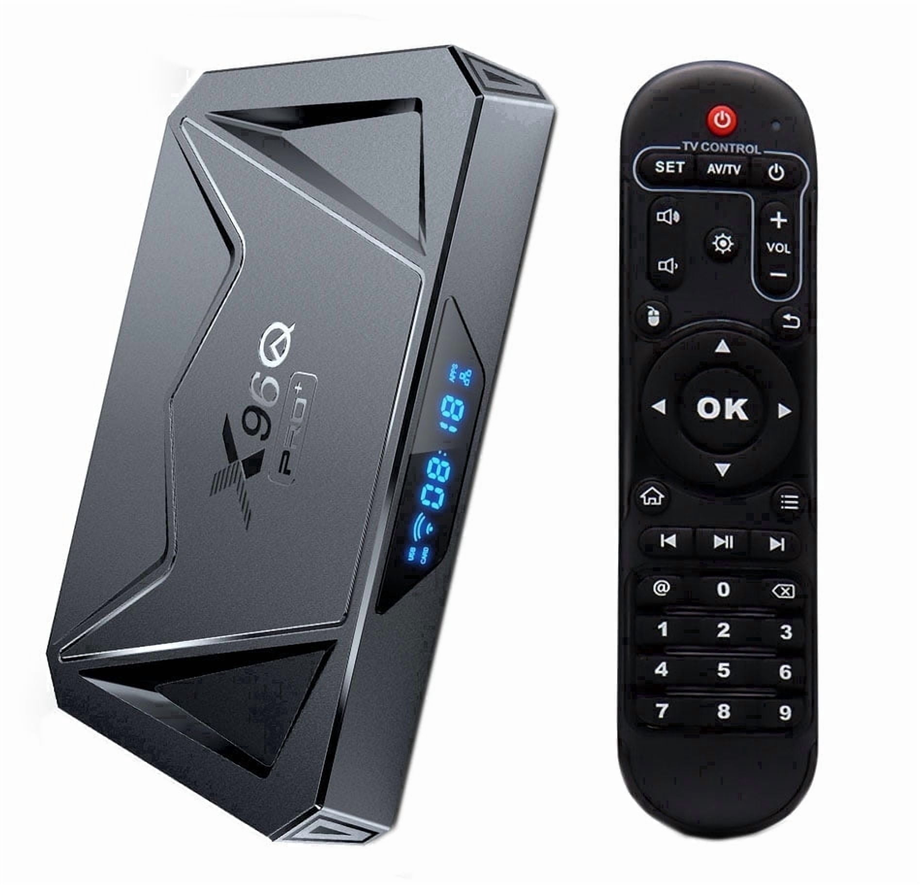 Android 14.0 TV Box X96Q Pro+ H728 con 4GB RAM 64GB ROM 4K Ultra HD H.265 Dual Band WiFi BT 5.0 Media Box 2.4/5Ghz WiFi 6 1000M LAN