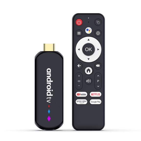 Android 14.0 TV Stick 16GB ATV Amologic S905 L3 Quad-Core WiFi6 2.4G/5.8Ghz BT5.4 4K AV1 Ultra HD Voice Control Smart Home Player
