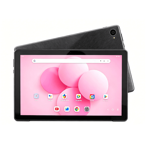 Android 14 10.1 inch Tablets with 1280 * 800 IPS HD Touchscreen, 8-Core, 8GB RAM 64GB ROM+1TB TF, Widevine L1, Face ID, Wi-Fi 6 - Black