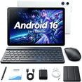 thumbnail image 1 of BESTSKI Android 16 10.1 Inch 2-in-1 Tablet Bundle, 20GB + 64GB (1TB Expandable) with Keyboard, Mouse, Stylus & Case, White, 1 of 8