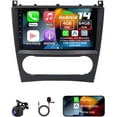 thumbnail image 1 of Android 14 Car Radio Compatible with Mercedes C-Class W203 C230 CLK350 C280 C350 CLK W209 2003-2009, 4G+64G 9" Touch Screen Car Stereo with Carplay Android Auto GPS WiFi Mic Backup Camera, 1 of 9