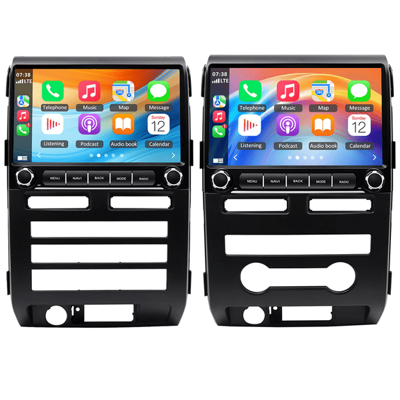 Android 14 Car Stereo Radio 10in GPS Navigation Head Unit with Carplay Android Auto SWC Quad Core Split Screen 4+64G FM/RDS DSP WiFi Bluetooth Car Player for Ford F150 2009-2012