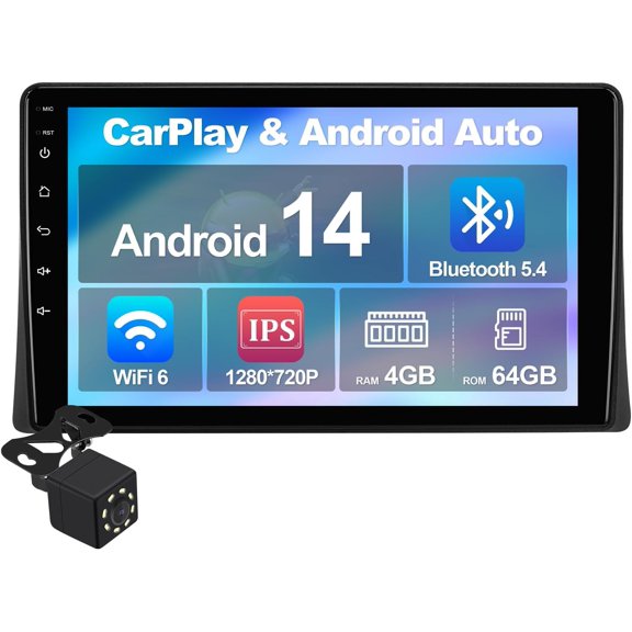 Android 14 Car Stereo for Toyota 4Runner 2003-2009 Touchscreen Screen Car Radio with Carplay & Android Auto