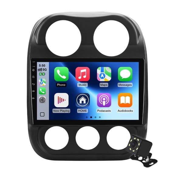 Android 14 Car radio for Jeep Compass/Patriot 2010-2016 Multimedia Stereo Wireless CarPlay Android Auto Autoradio Navigation GPS WIFI Mirror link Camera FM BT 2+64G