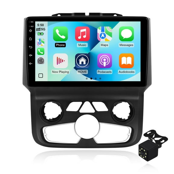 Android 14 Car radio for Dodge RAM 1500/2500/3500 2013-2018 with Auto A/C Wireless Carplay Android Auto GPS WIFI Mirror link 2G 64G