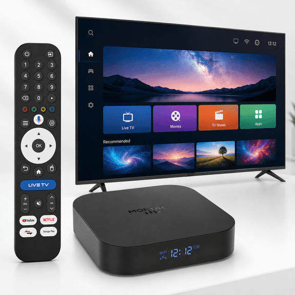 Android 14 TV Box 2026, 8K Ultra HD with 2GB RAM 16GB ROM RK3518 WIFI6