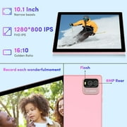 Android 15 Tablet, 10 inch 12GB RAM+64GB ROM Tablet, 2 in 1 Tablets with Keyboard Case Mouse Stylus, 1.8GHz Quad-core Processor, 1280*800 HD Touch Screen, 8MP Camera, 2.4G/5G Wi-Fi6, BT 5.0 Tablet PC