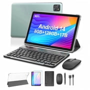 Android 14 Tablet 10 inch Tablets,128GB ROM+8(4+4)GB RAM,1TB Expand,8-Core,8000mAh Battery