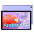 thumbnail image 1 of FITIFUN Android 14 Tablet 10 inch Tablets, 4GB RAM 32GB ROM 1TB Expand, Quad-core, HD Display, WiFi, Dual Camera,Purple, 1 of 8
