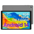 thumbnail image 1 of FITIFUN Android 14 Tablet 10 inch Tablets, 4GB RAM 32GB ROM 1TB Expand, Quad-core, HD Display, WiFi, Dual Camera,Gray, 1 of 8