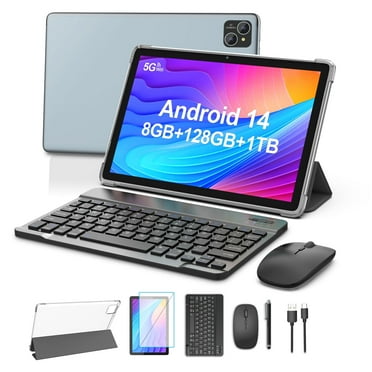 Android 14 Tablet 10 inch Tablets 8GB RAM 128GB ROM 1TB Expand,Qcta-Core,Dual Camera,8000mAh Battery