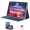 thumbnail image 1 of Android 14 Tablet, 11 inch 12GB RAM + 128GB ROM 1TB Expand, Octa-Core Tablet with GPS, 8000mAh, 1280x800 FHD Display, 5MP+8MP Dual Camera, WiFi, Bluetooth, GPS,Includes protective case, 1 of 10
