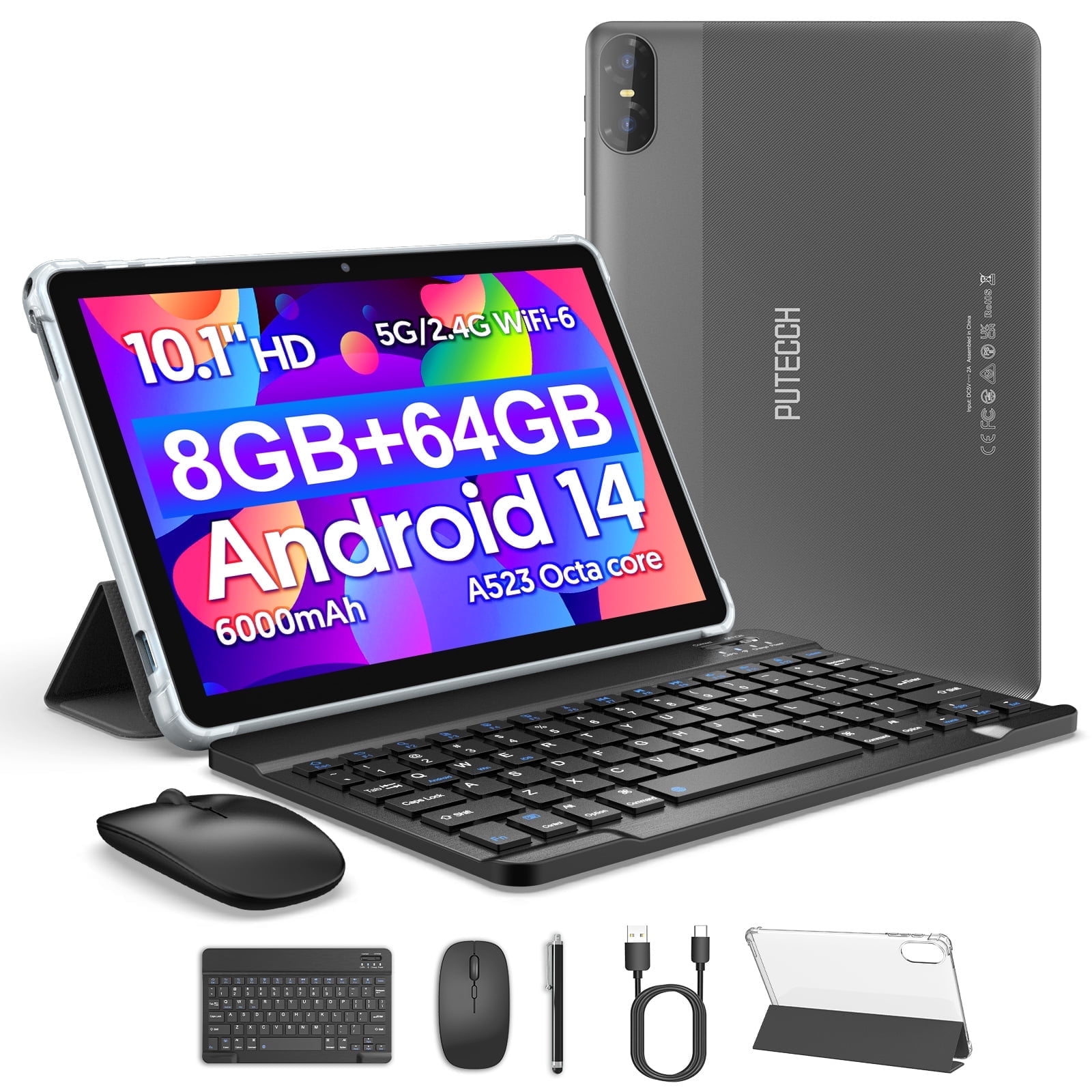 Dynamic Halo 10.1インチタブレット 10.1inch Android 14 Tablet, Octa-Core Touch Screen Tablet