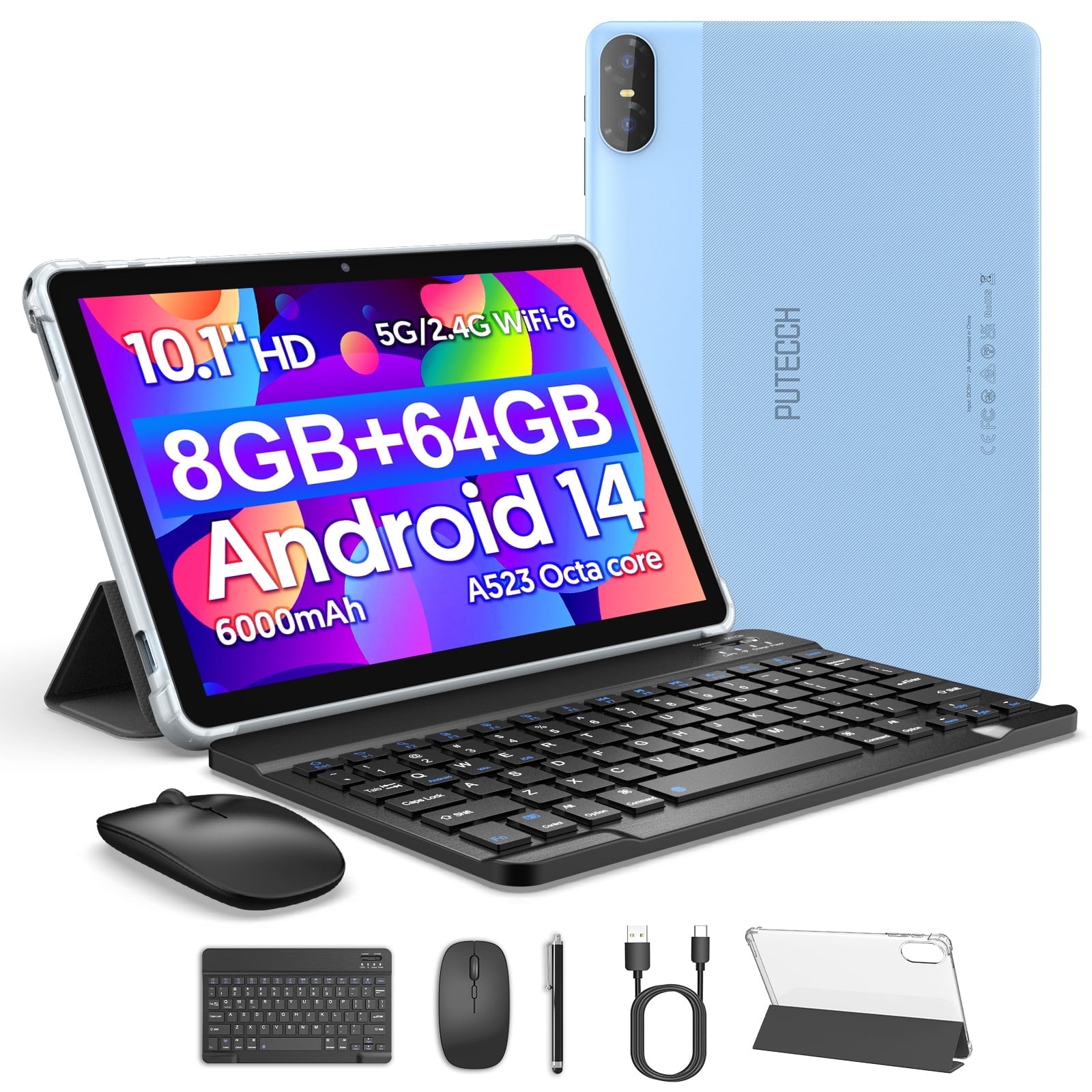 Dynamic Halo 10.1インチタブレット 10.1inch Android 14 Tablet, Octa-Core Touch Screen Tablet