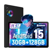AEEZO Android 14 11inch Tablet , Octa-Core Processor,16GB RAM + 128GB ROM,FHD IPS Display,Face Unlock 6800Amh,5+8 MP with Colorful Lights,Black