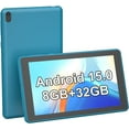thumbnail image 1 of Android 15 Tablet, 7 inch Tablets 8GB RAM+32GB ROM Computer Tablet for Kids, 1.6Ghz Quad-core Processor Tablet, 1024*600 IPS HD Touch Screen, 5MP Camera, 2.4G Wifi Tab, Bluetooth, GPS, FM Tablet PC, 1 of 7
